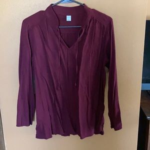 NWOT wine colored 3/4 sleeve top